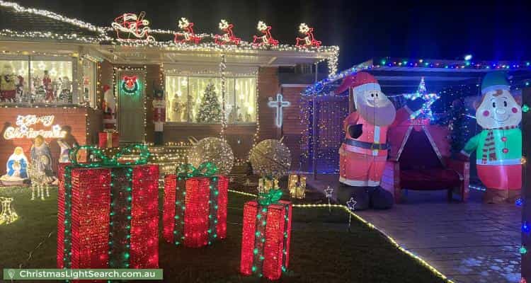 Christmas Light display at 27 Fiona Street, Woodpark