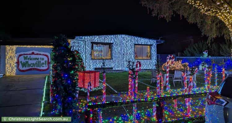 Christmas Light display at 13 Flower Court, Grovedale