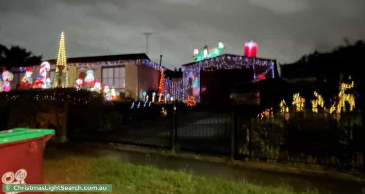 Christmas Light display at 37 Fitzgerald Road, Hallam