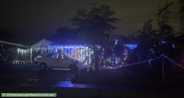 Christmas Light display at 42 Hyssop Drive, Hallam