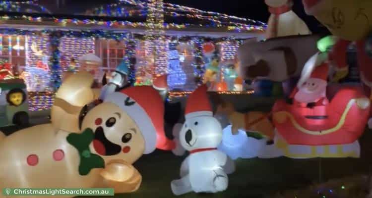 Christmas Light display at 8 Argent Court, West Moonah