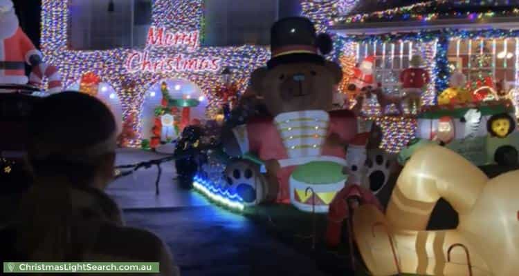 Christmas Light display at 8 Argent Court, West Moonah