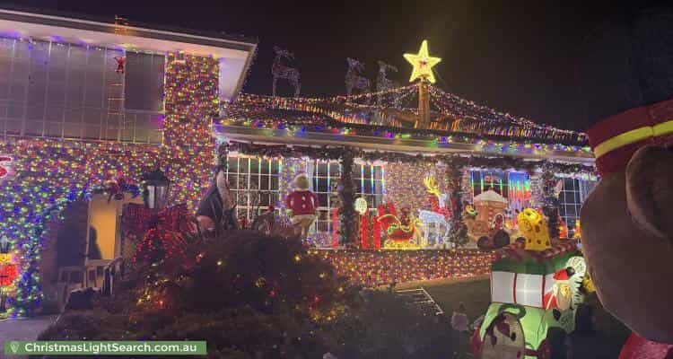 Christmas Light display at 8 Argent Court, West Moonah