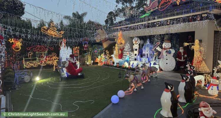 Christmas Light display at 50 Kincumber Drive, Croydon
