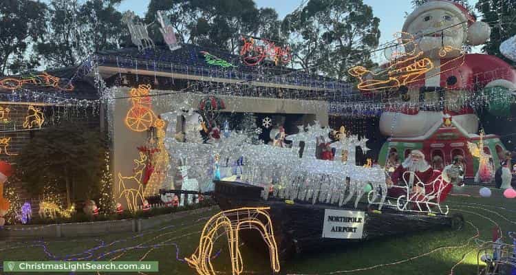 Christmas Light display at 50 Kincumber Drive, Croydon