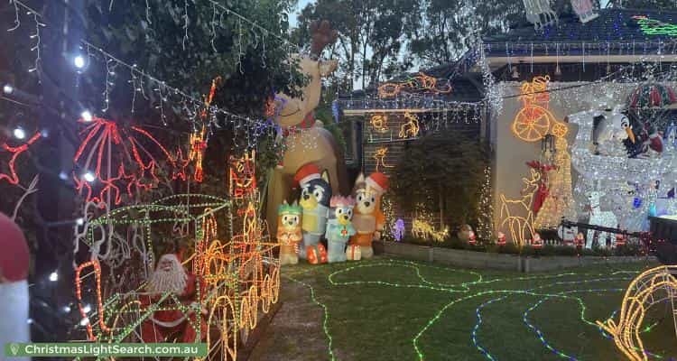 Christmas Light display at 50 Kincumber Drive, Croydon