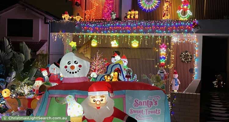 Christmas Light display at 11A Cashman Road, Brighton-Le-Sands