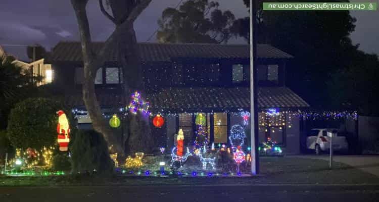 Christmas Light display at 3 Gorelon Drive, Flagstaff Hill
