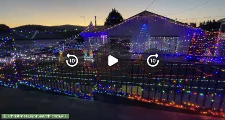 Christmas Light display at 28 Sixth Avenue, New Norfolk