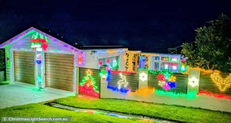 Christmas Light display at 133 Northcliffe Drive, Lake Heights