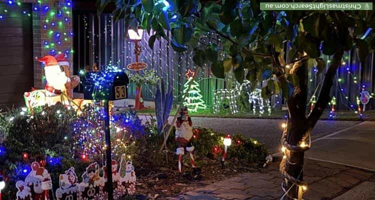 Christmas Light display at 53 Mclauchlan Road, Windsor Gardens