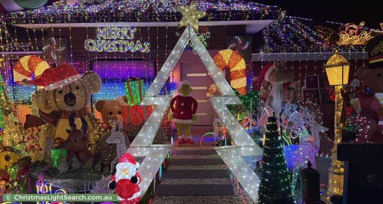 Christmas Light display at 15 Oriel Rd, Donnybrook