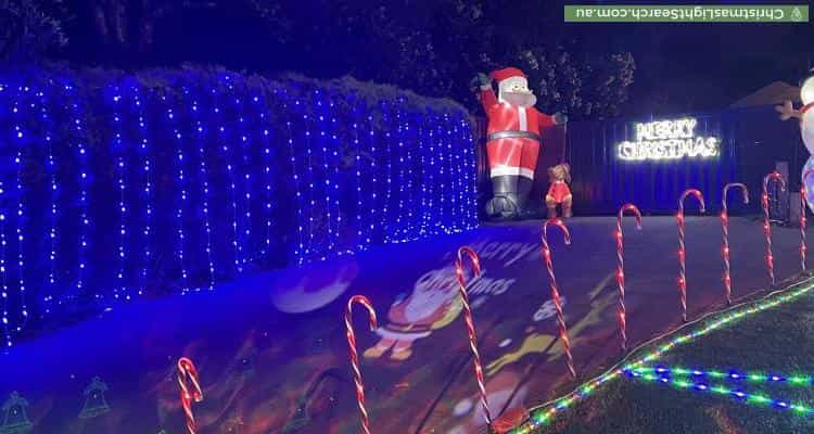 Christmas Light display at 8 Kilborn Court, Kilsyth