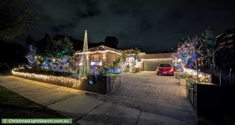 Christmas Light display at 12 Northumberland Drive, Epping