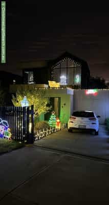 Christmas Light display at 91B Hotham Road, Niddrie