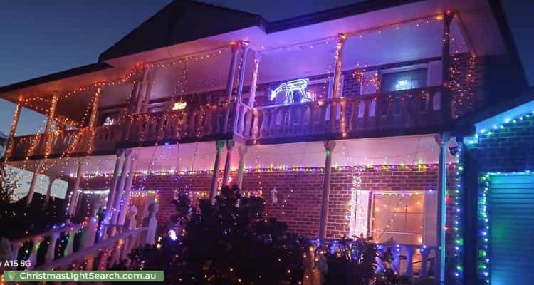 Christmas Light display at 14 Roycroft Place, Edensor Park
