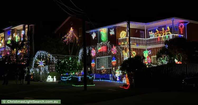 Christmas Light display at 51 Oakleigh Avenue, Thornleigh