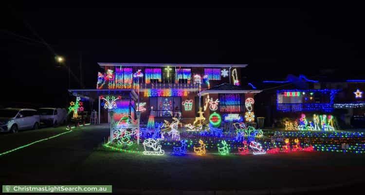 Christmas Light display at 11 Carter Crescent, Padstow Heights