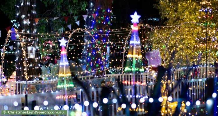 Christmas Light display at 5 Springbank Close, Darlington