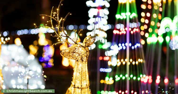 Christmas Light display at 5 Springbank Close, Darlington