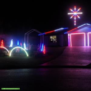 Christmas Light display at 4 Inverness St, Flinders View
