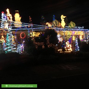 Christmas Light display at 2 Sassafras Place, Isabella Plains