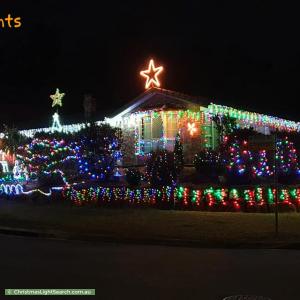 Christmas Light display at 1 Mirreh Place, Chapel Hill