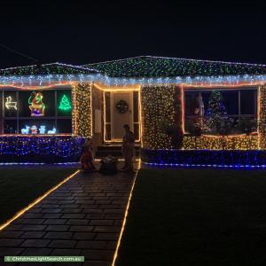 Christmas Light display at 15 Sutherland Avenue, Aspendale Gardens