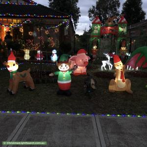 Christmas Light display at 11 Masterton Place, Cranbourne East