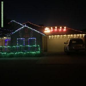 Christmas Light display at  Cascades Drive, Mawson Lakes