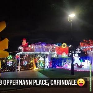 Christmas Light display at 10 Oppermann Place, Carindale