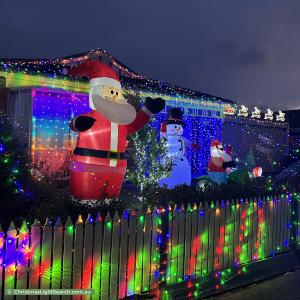 Christmas Light display at 21 George Street, Somerville