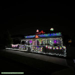 Christmas Light display at 76 Alma Terrace, Newport