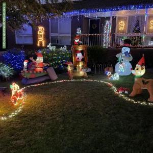 Christmas Light display at 63 Marrett Drive, Ingle Farm