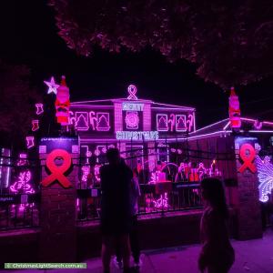 Christmas Light display at 63 Grange Road, Sandringham