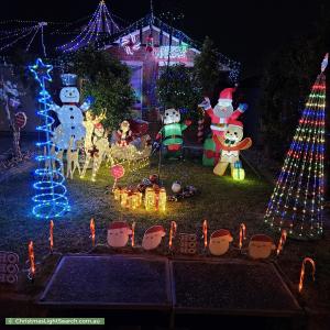 Christmas Light display at 123 Beckham Rise, Craigmore