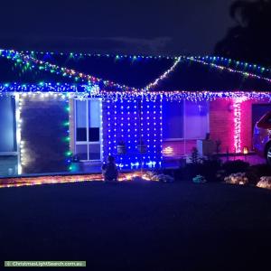 Christmas Light display at 10 Cobblestone Place, Werrington Downs
