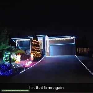 Christmas Light display at 4 Menzel Crescent, Dunlop