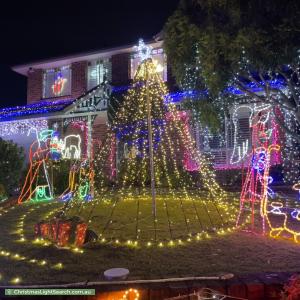 Christmas Light display at 15 Black Wattle Grove, Narellan Vale