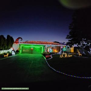 Christmas Light display at 17 Jib Close, Waikiki