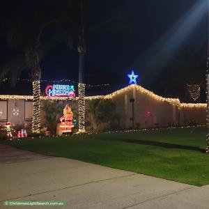 Christmas Light display at 71 Wittenoom Road, High Wycombe