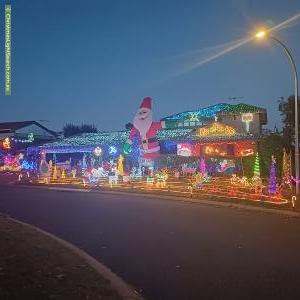 Christmas Light display at 10 Darvel Close, Kinross