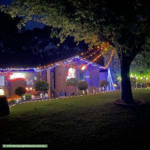 Christmas Light display at 17 Lord Hobart Court, Surrey Downs