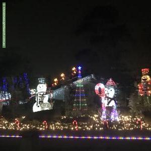 Christmas Light display at 14 Harewood Close, Boronia