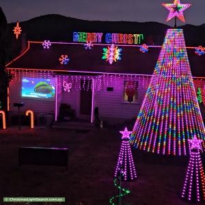 Christmas Light display at  Charlotte Street, New Norfolk