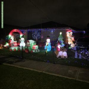 Christmas Light display at 38 Rosslare Parade, Saint Albans
