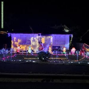 Christmas Light display at 97 Grove Road, Glenorchy