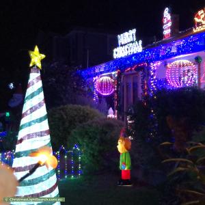 Christmas Light display at 11 Donald Grove, Chelsea