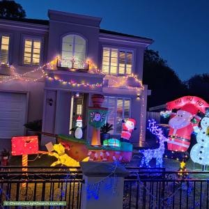 Christmas Light display at 31 Worthing Avenue, Burwood East
