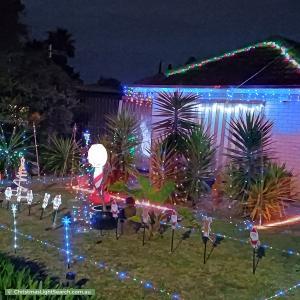 Christmas Light display at 21 Beaminster Road, Elizabeth Park